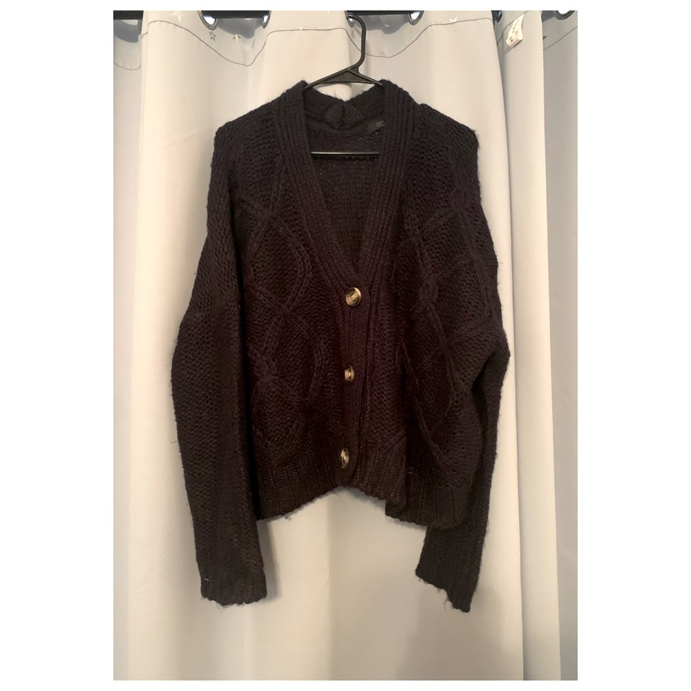 Black Button Up Cardigan